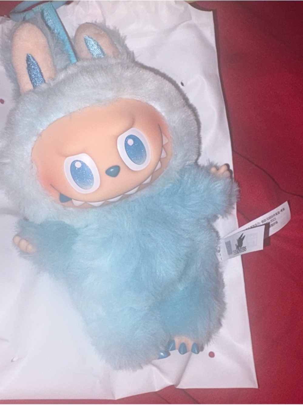 Blue Furry Monster Plush Doll